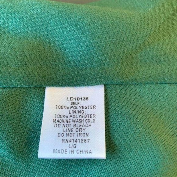 C Luce Emerald Pleated Scoop Neck A Line Dress - Picture 11 of 11